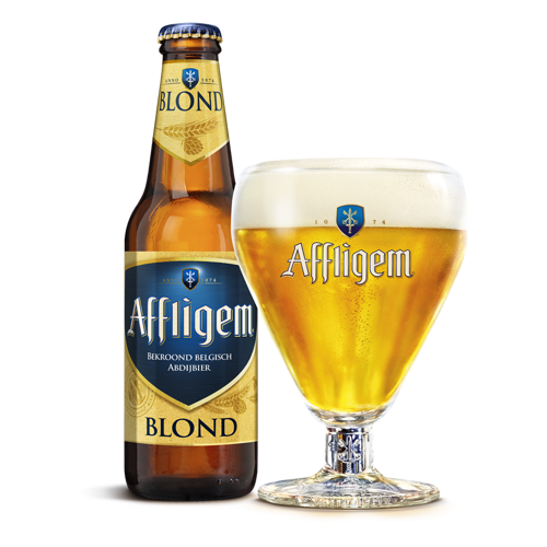 Affligem Blond fles en glas