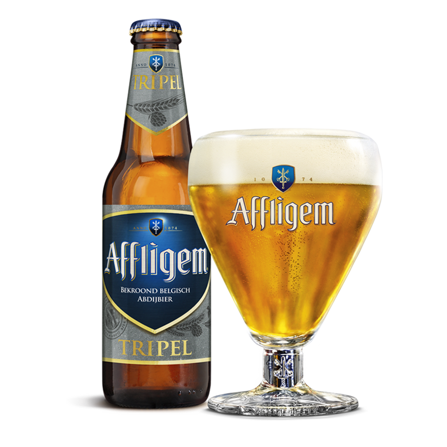 Affligem Tripel fles en glas